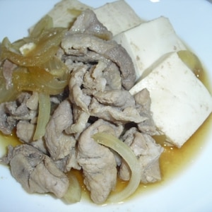 豆腐と豚肉の煮物